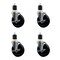 Service Caster 5'' Hard Rubber Swivel 1-7/8'' Expanding Stem Caster Set with Brake, 4PK SCC-EX20S514-HRS-TLB-178-4 - alternate 1